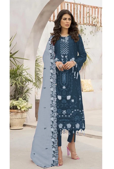 Mah E Rooh 5154 A To F Georgette Embroidery Salwar Suits Collections
